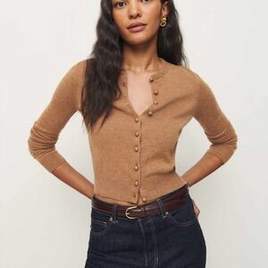 Caspia Cashmere Cropped Cardigan Small